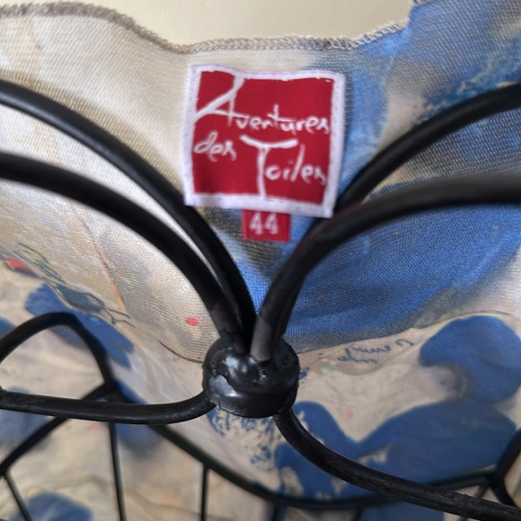 Very original top, blue and gold hue,light fabric,byAventure des Toiles - Picture 3 of 4